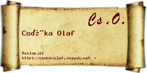 Csóka Olaf névjegykártya